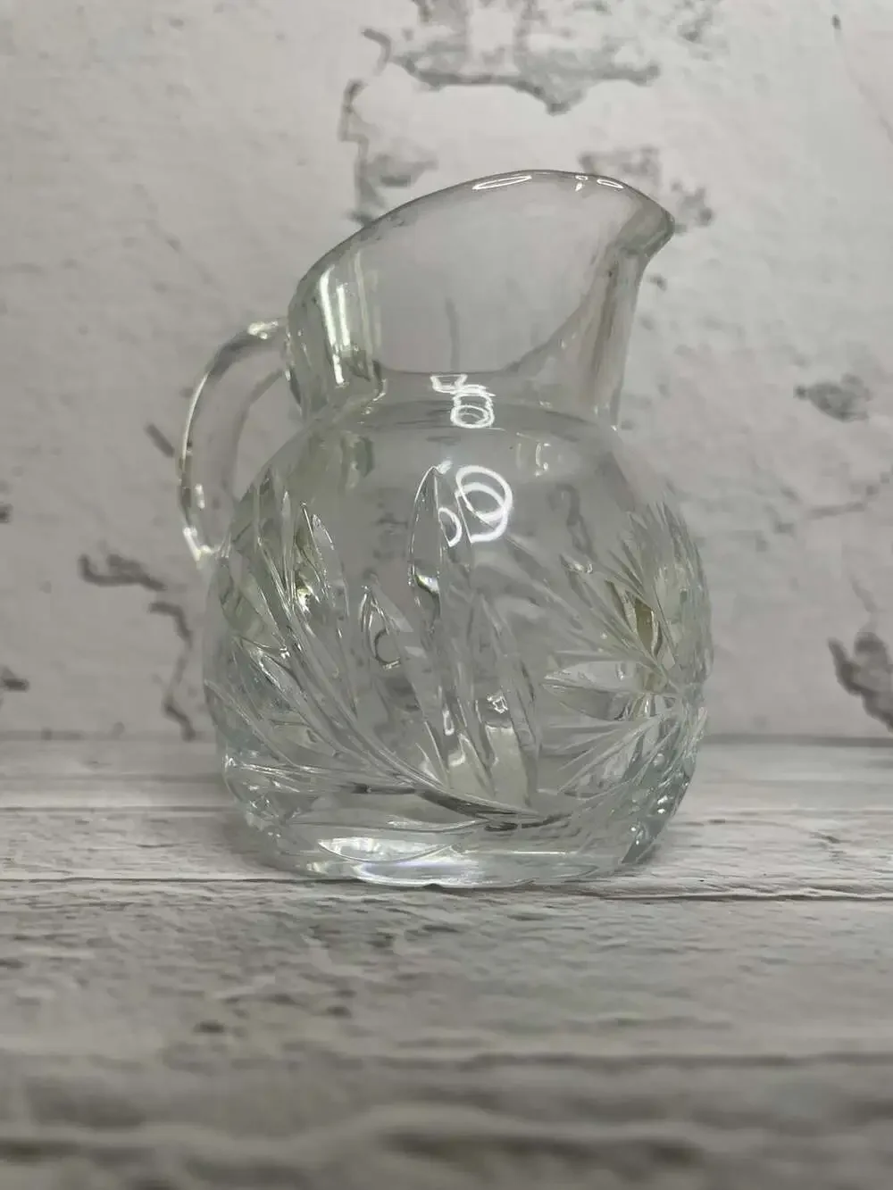 Vintage Indiana Glass Willow Pattern Pressed Glass Creamer